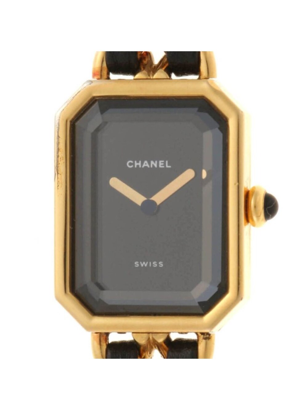 Chanel Premiere L Watch Leather Black Quartz